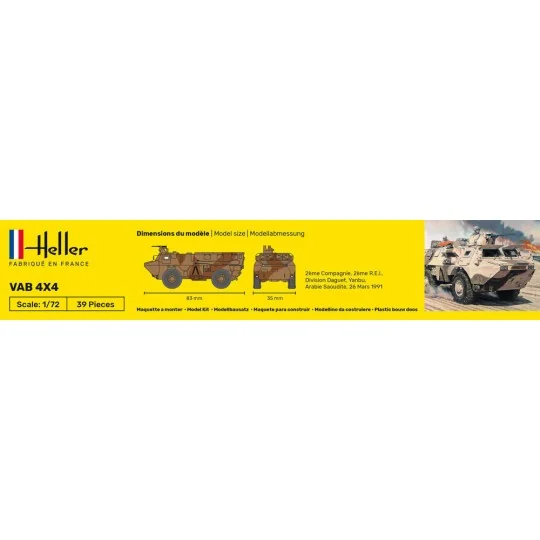 HEL-79898-Vehicle VAB 4x4 1/72 Heller - HEL-79898