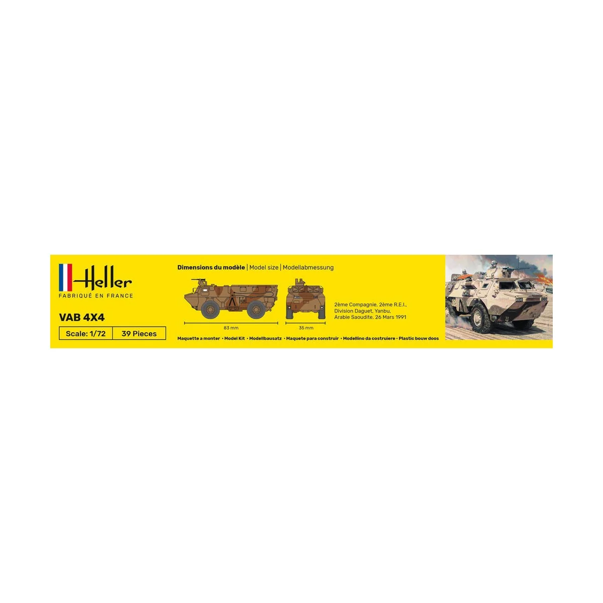 Véhicule VAB 4x4 1/72 Heller Heller HEL-79898 - 4 Véhicule VAB 4x4 1/72 Heller Heller HEL-79898 - 4