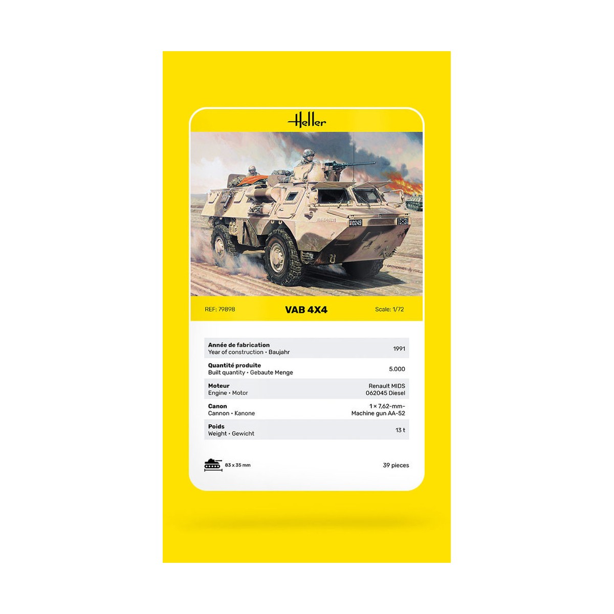Véhicule VAB 4x4 1/72 Heller Heller HEL-79898 - 5