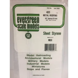 Metal roof cladding panel 1.0x9.5x150x300mm Ref: 4523 - Evergreen -...