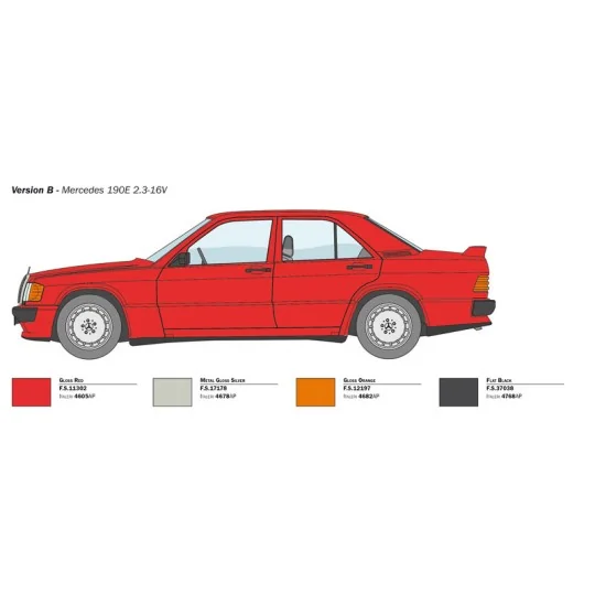 Mercedes 190 E 2.3 16V 1/24 Italeri Italeri I3624 - 5 I3624-Mercedes 190 E 2.3 16V 1/24 Italeri - I3624