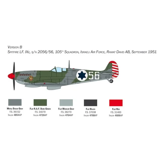 Spitfire Mk. IX 1/48 Italeri Italeri I2804 - 5 I2804-Spitfire Mk. IX 1/48 Italeri - I2804