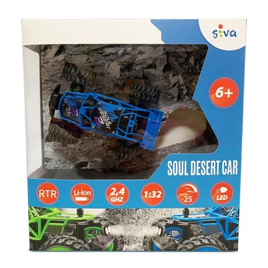 Soul Desert Car Green 2.4Ghz 1/32 Siva Siva SV-50605 - 4 SV-50605-Soul Desert Car Green 2.4Ghz 1/32 Siva - SV-50605