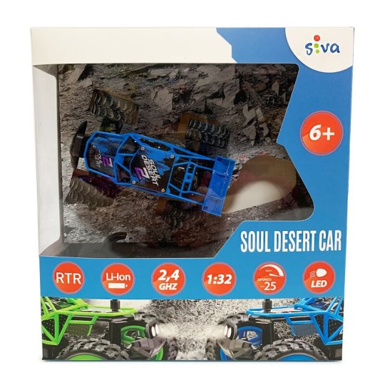 SV-50605-Soul Desert Car vert 2.4Ghz 1/32 Siva