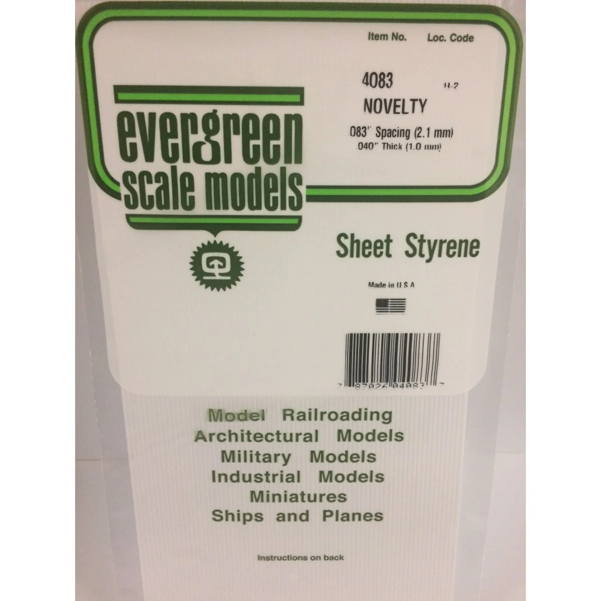 Plaque rainurée bardage en escalier 1.0x2.1x150x300mm Ref : 4083 - Evergreen Evergreen S1374083 - 1 Plaque rainurée bardage en escalier 1.0x2.1x150x300mm Ref : 4083 - Evergreen Evergreen S1374083 - 1