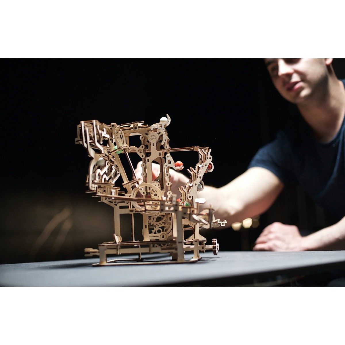 Ball course with Elevator chain Puzzle 3D wood UGEARS UGEARS UG-70156 - 11 Ball course with Elevator chain Puzzle 3D wood UGEARS UGEARS UG-70156 - 11