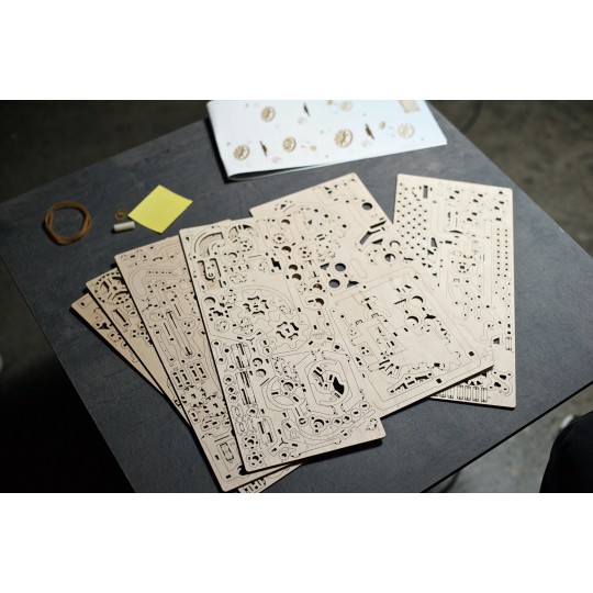 UG-70156-Ball course with Elevator chain Puzzle 3D wood UGEARS