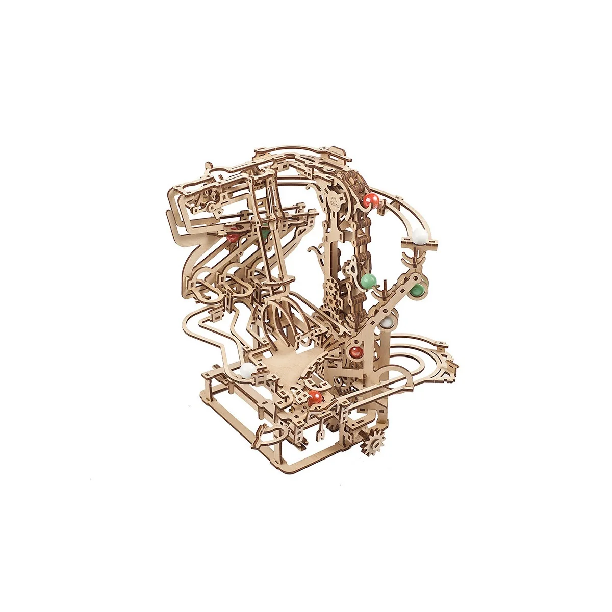 Ball course with Elevator chain Puzzle 3D wood UGEARS UGEARS UG-70156 - 1 Ball course with Elevator chain Puzzle 3D wood UGEARS UGEARS UG-70156 - 1