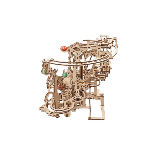 UG-70156-Parcours à Billes avec Élévateur chaine Puzzle 3D bois UGEARS