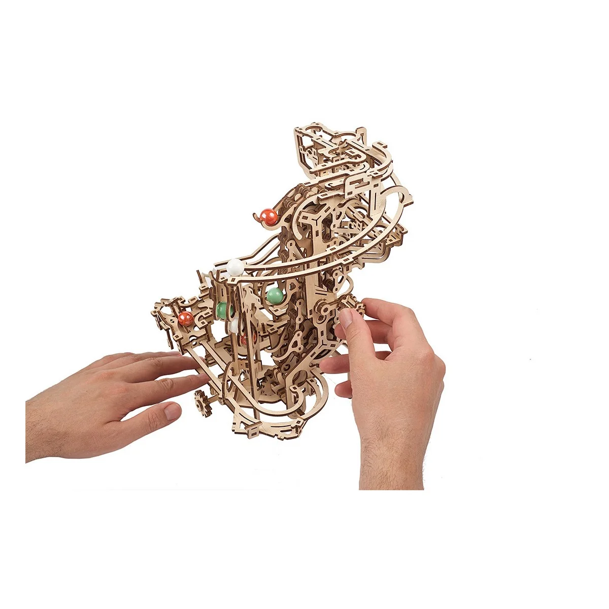 Ball course with Elevator chain Puzzle 3D wood UGEARS UGEARS UG-70156 - 8 Ball course with Elevator chain Puzzle 3D wood UGEARS UGEARS UG-70156 - 8