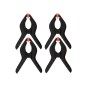 SV-19-2S-Set of 4 mini plastic clamps opening 30x30 mm Pebaro