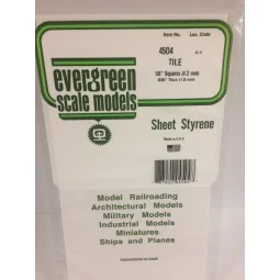 Plaque quadrillée 1.0x4.2x150x300mm Ref : 4504 - Evergreen Evergreen S1374504 - 1