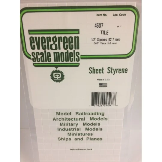 Grid plate 1.0x12.7x150x300mm Ref: 4507 - Evergreen - S1374507 - S1... S1374507-Grid plate 1.0x12.7x150x300mm Ref: 4507 - Evergreen - S1374507