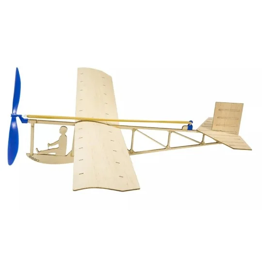 VA04-Vintage glider 638mm rubber motor 1920 kit balsa free fly DW Hobby