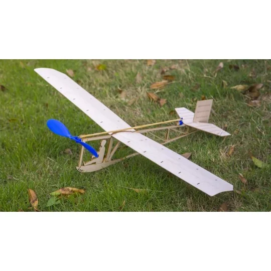 VA04-Vintage glider 638mm rubber motor 1920 kit balsa free fly DW Hobby - VA04