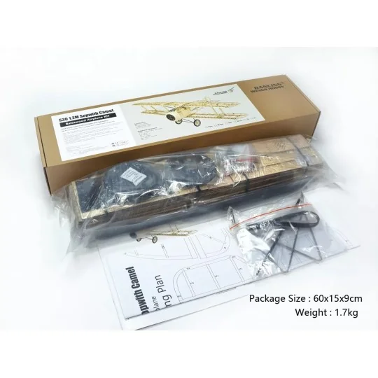 S3001-Sopwith Camel 1200mm S30 Balsa Kit DW Hobby - S3001