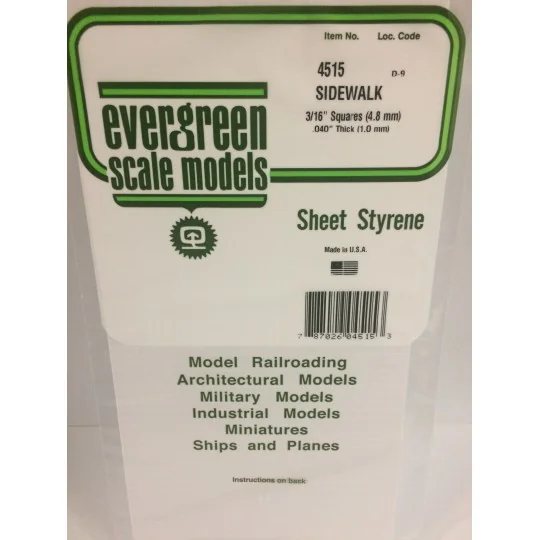Grid plate 1.0x4.7x150x300mm Ref: 4515 - Evergreen - S1374515 S1374515-Grid plate 1.0x4.7x150x300mm Ref: 4515 - Evergreen - S1374515