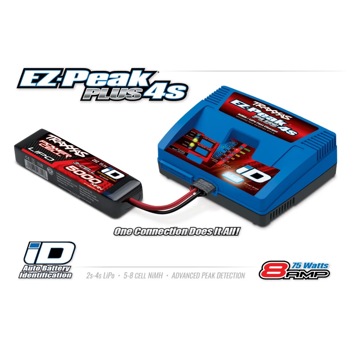 Chargeur EZ-Peak Plus 4S LiPo/NiMh ID 8A 75W Traxxas Traxxas TRX-2981G - 3 Chargeur EZ-Peak Plus 4S LiPo/NiMh ID 8A 75W Traxxas Traxxas TRX-2981G - 3