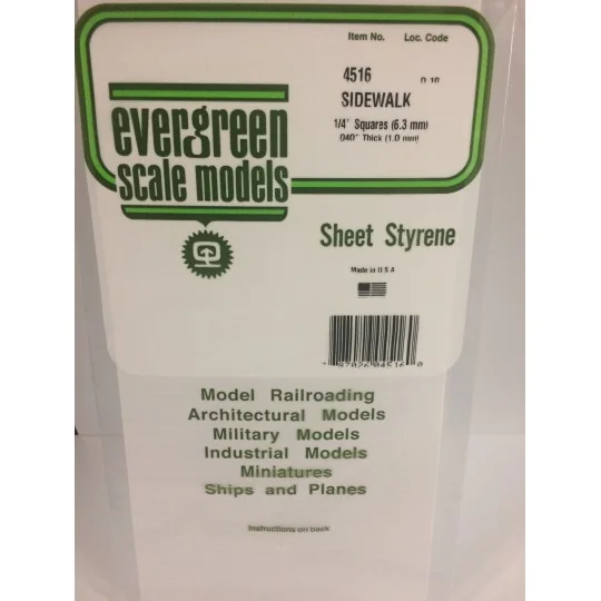 Grid plate 1.0x6.3x150x300mm Ref: 4516 - Evergreen - S1374516 S1374516-Grid plate 1.0x6.3x150x300mm Ref: 4516 - Evergreen - S1374516