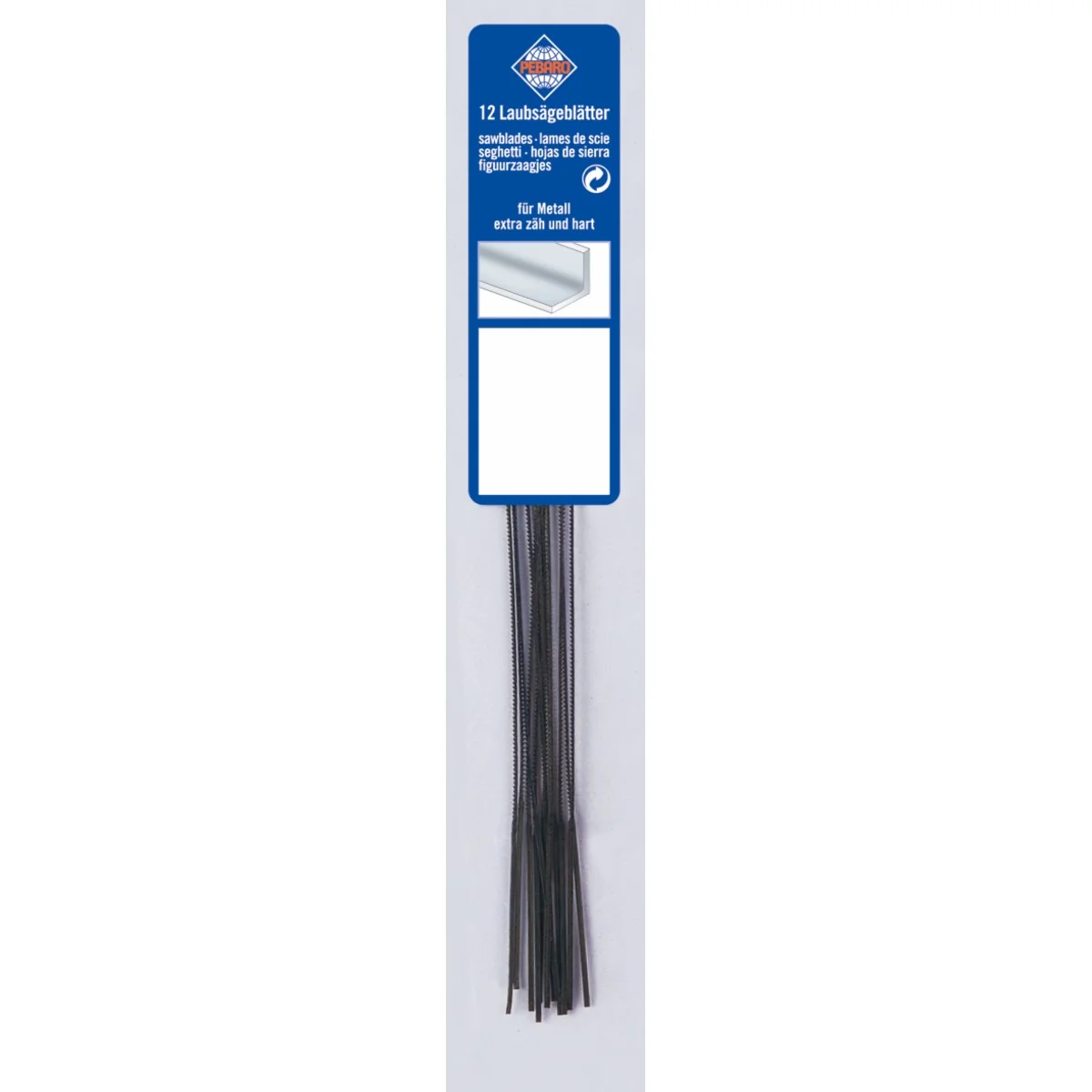 12 lames de scie à chantourner pour métal, moyenne 3 Pebaro Siva SV-135-3 - 1