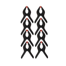 Set of 8 mini plastic clamps opening 20x20 mm Pebaro Siva SV-19-1S - 1