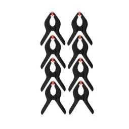 Set of 8 mini plastic clamps opening 20x20 mm Pebaro Siva SV-19-1S - 1