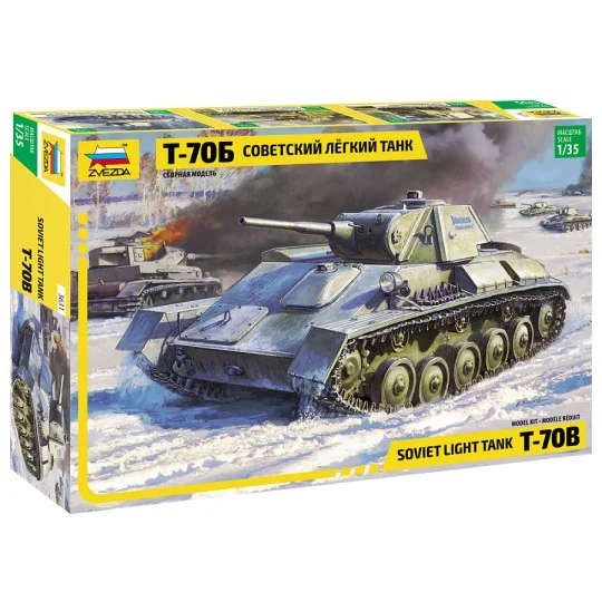 Z3631-Soviet Light Tank T70 1/35 Zvezda - Z3631