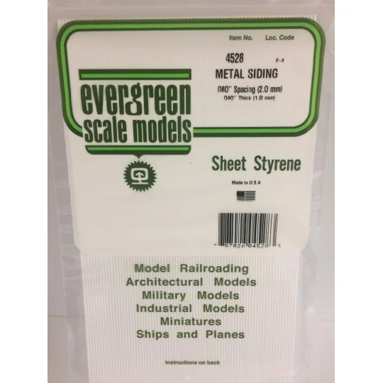 S1374528-Corrugated metal sheet 1.0x2.0x150x300mm Ref: 4528 - Evergreen - S1374528
