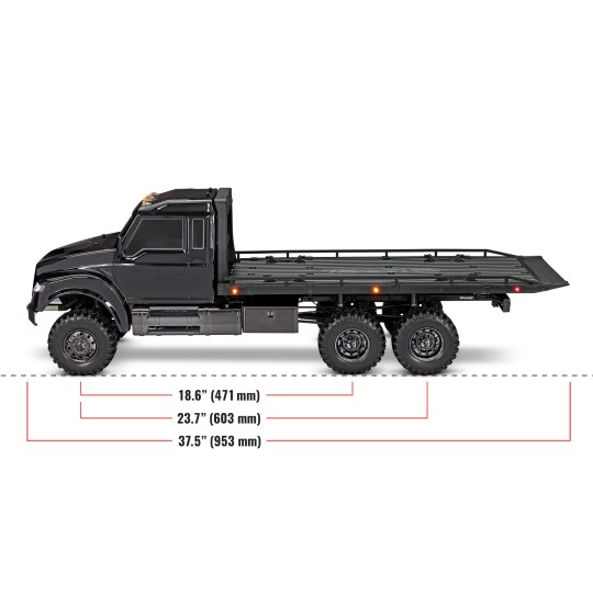 TRX-88086-4-BLK-TRX-6 Ultimate RC Hauler 6x6 Noir TQi RTR Traxxas 88086-4