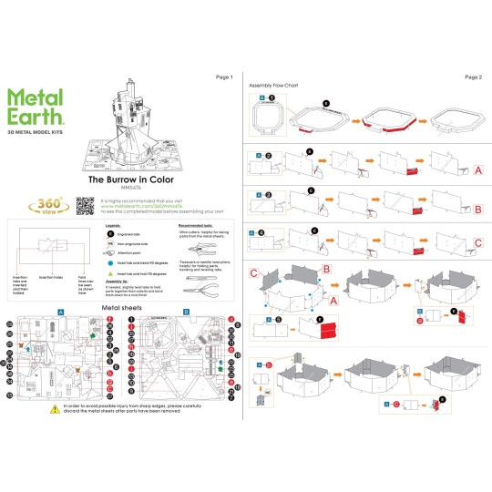 MMS476-The Burrow coloré Harry Potter Metal Earth