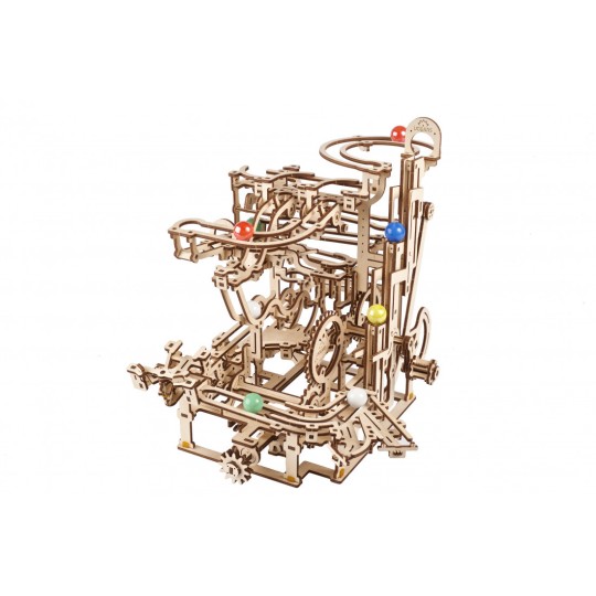 UG-70157-Parcours à Billes avec Élévateur gradins Puzzle 3D bois UGEARS