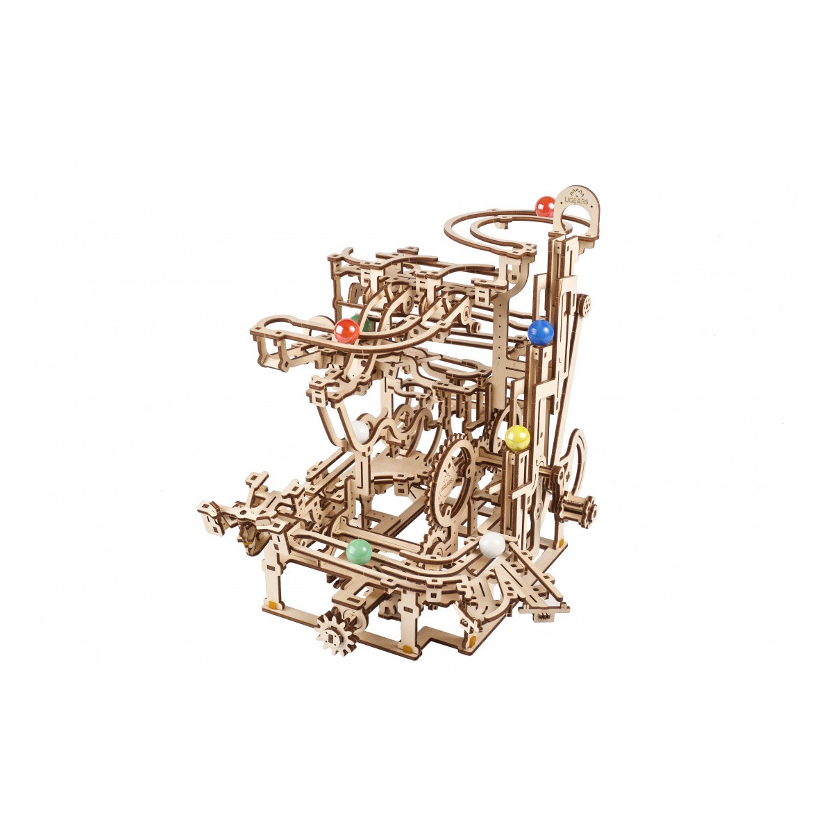 Ball course with Stepped elevator Puzzle 3D wood UGEARS UGEARS UG-70157 - 2