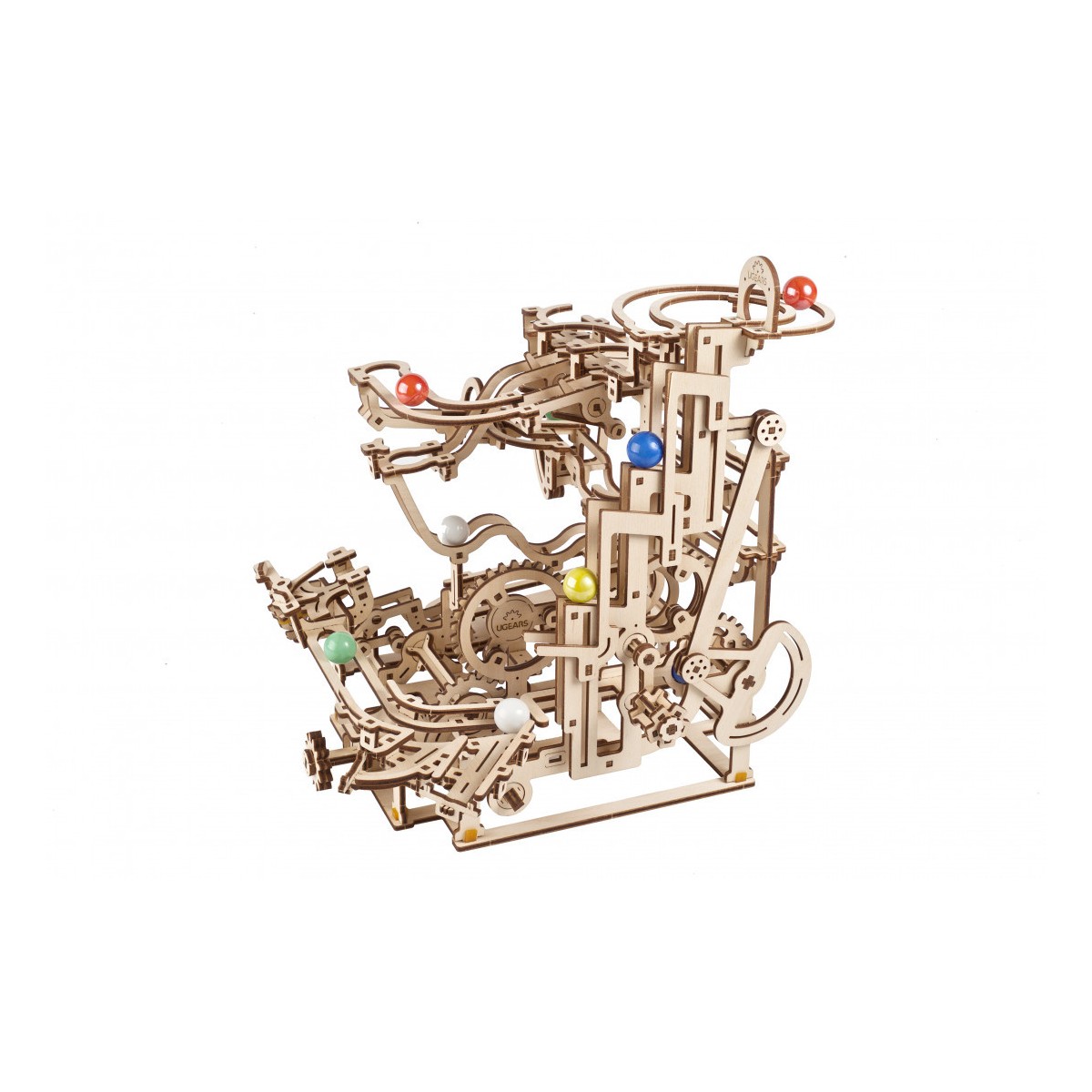 Ball course with Stepped elevator Puzzle 3D wood UGEARS UGEARS UG-70157 - 1