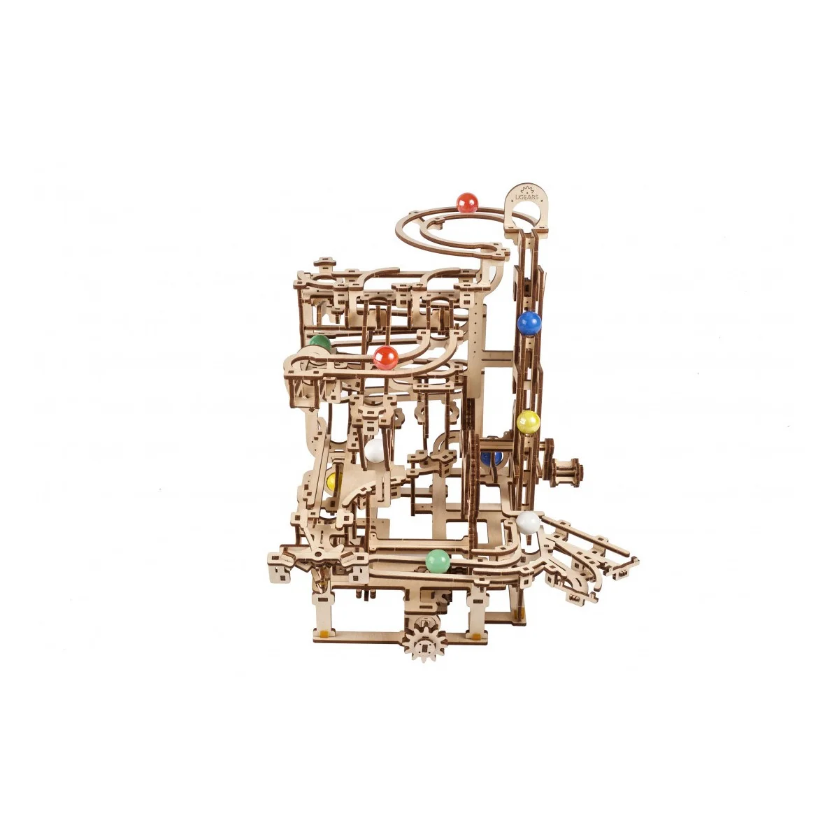 Ball course with Stepped elevator Puzzle 3D wood UGEARS UGEARS UG-70157 - 4 Ball course with Stepped elevator Puzzle 3D wood UGEARS UGEARS UG-70157 - 4