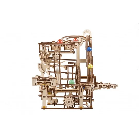 Ball course with Stepped elevator Puzzle 3D wood UGEARS UGEARS UG-70157 - 5 UG-70157-Ball course with Stepped elevator Puzzle 3D wood UGEARS - UG-70157
