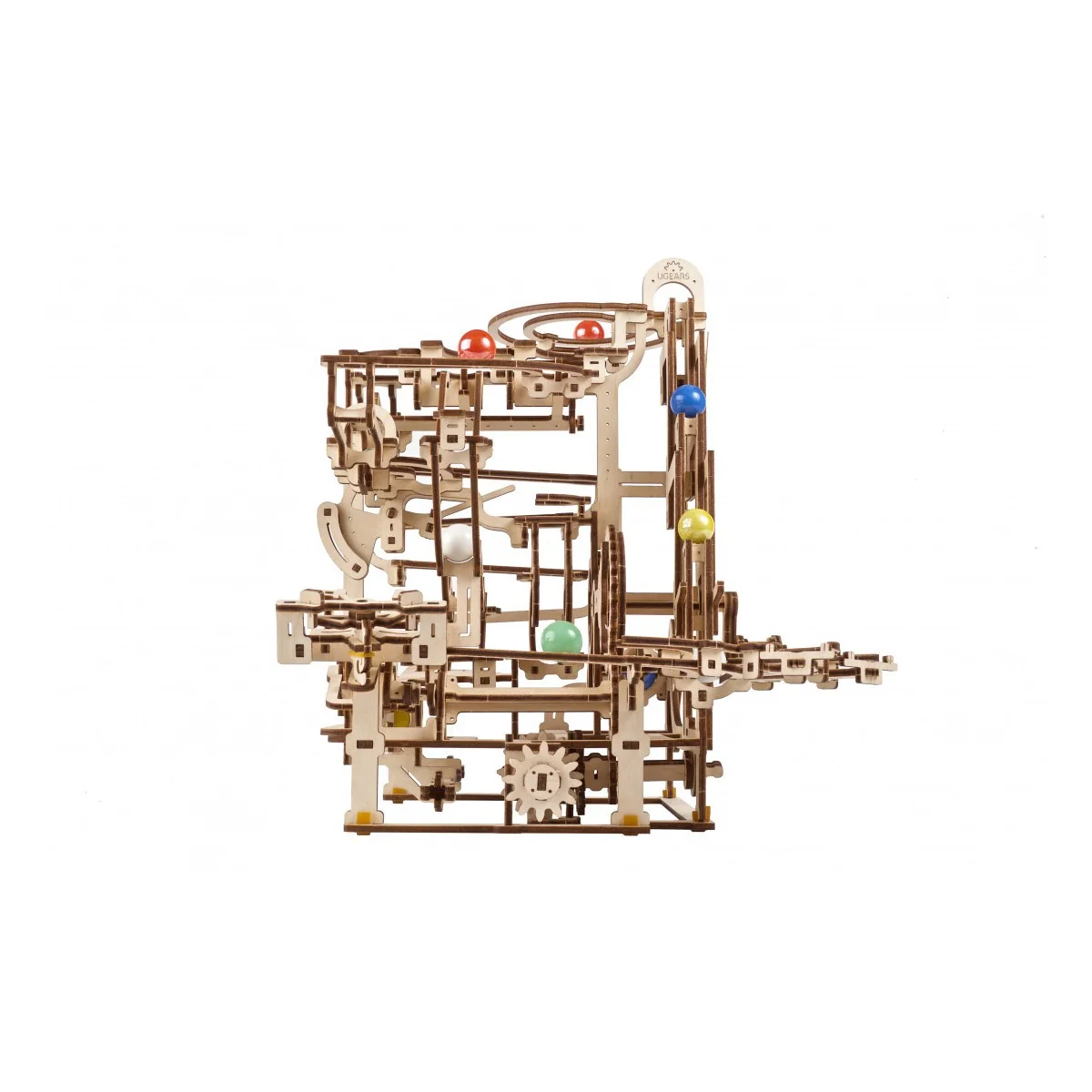 Ball course with Stepped elevator Puzzle 3D wood UGEARS UGEARS UG-70157 - 5 Ball course with Stepped elevator Puzzle 3D wood UGEARS UGEARS UG-70157 - 5