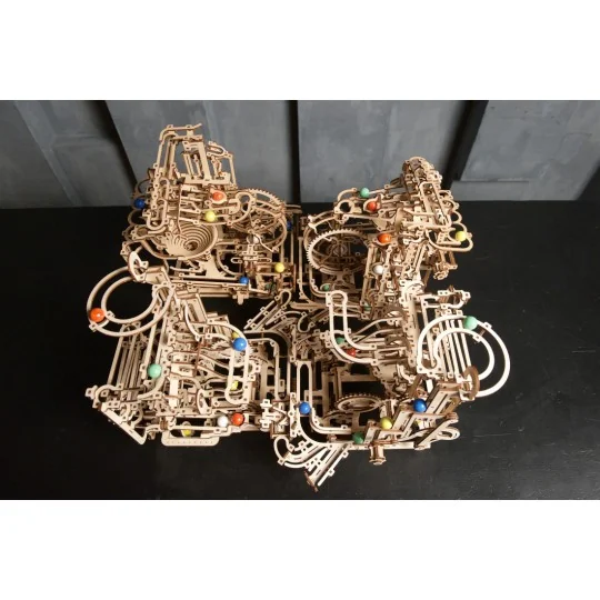 UG-70157-Ball course with Stepped elevator Puzzle 3D wood UGEARS - UG-70157