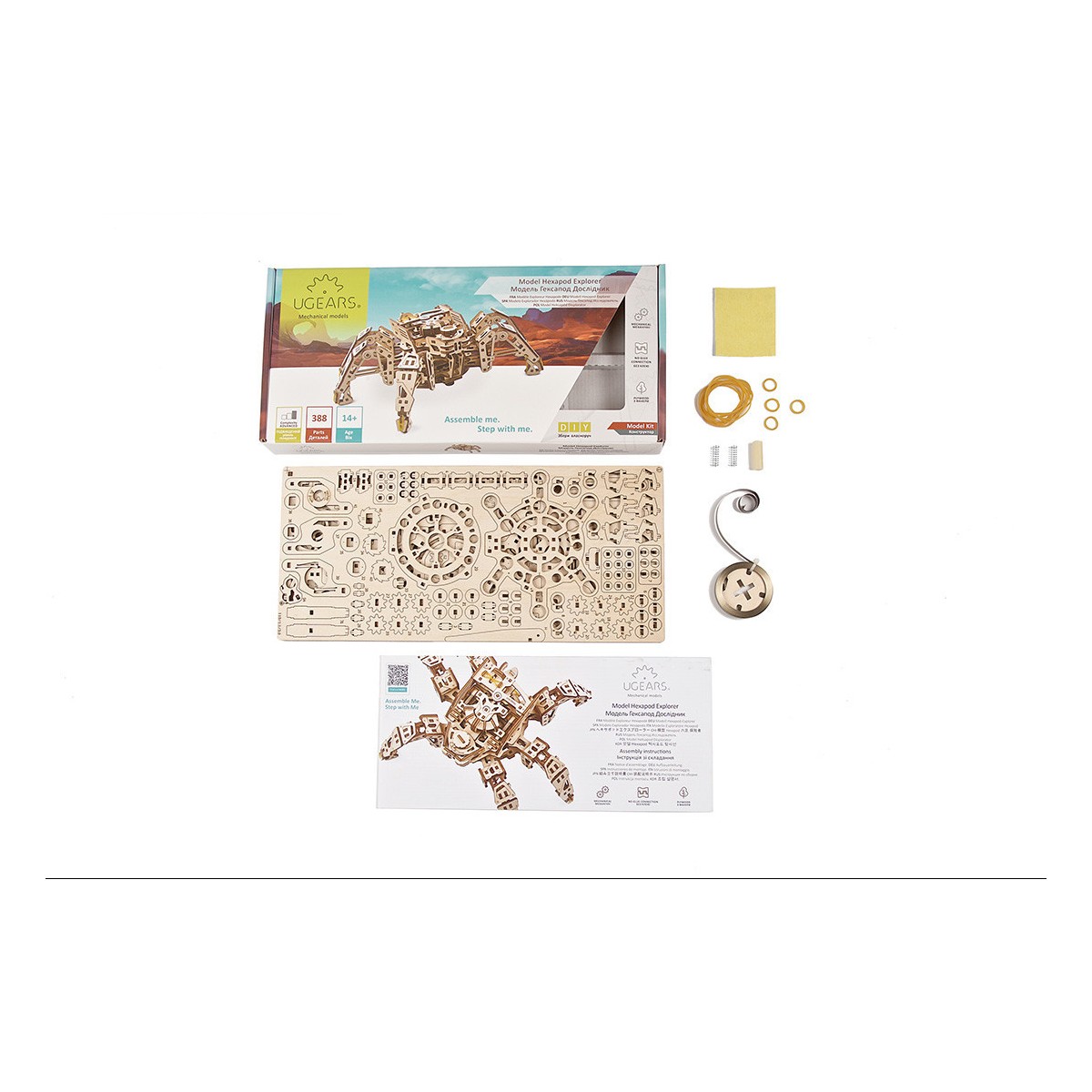 Explorer Hexapod Puzzle 3D wood UGEARS UGEARS UG-70158 - 14