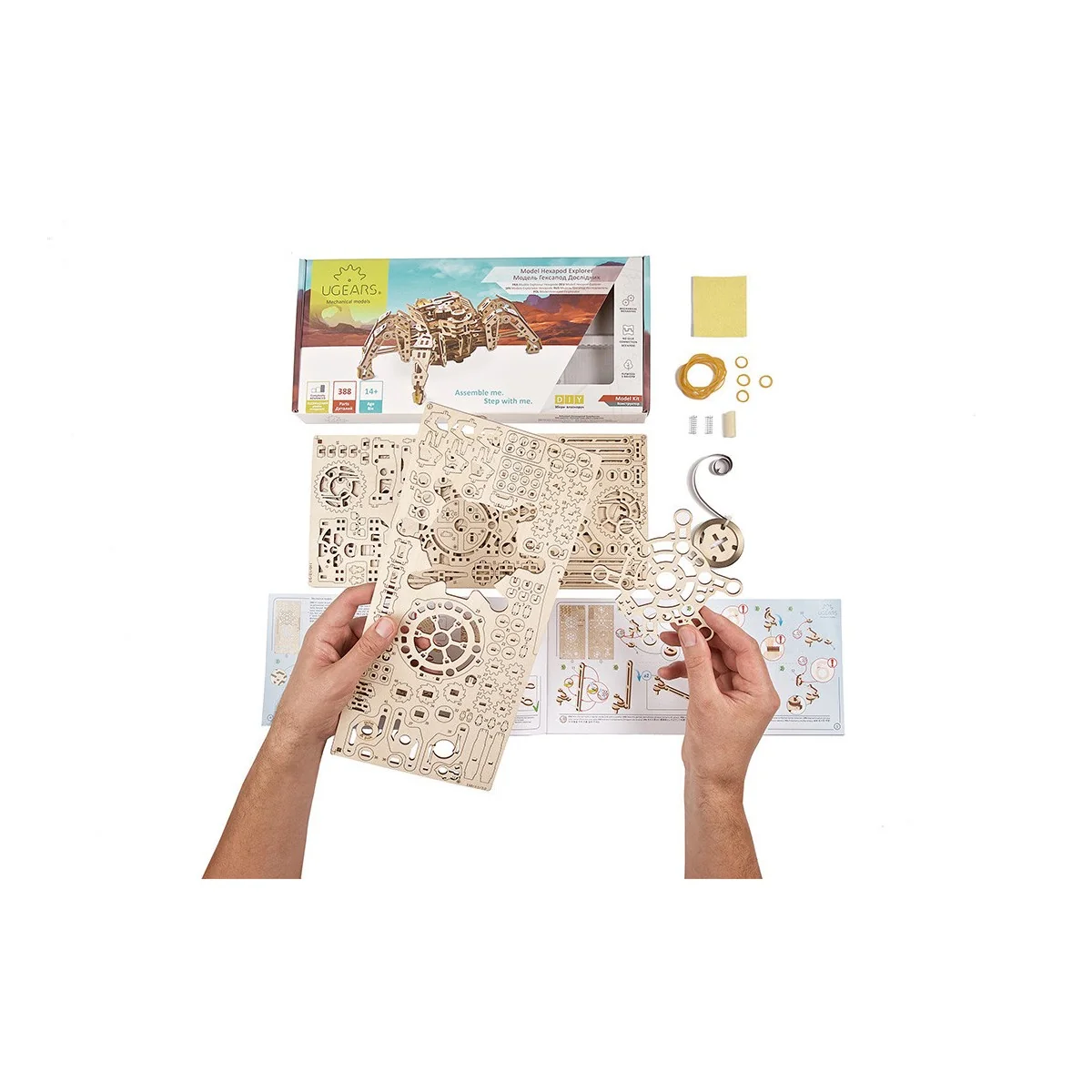 Explorer Hexapod Puzzle 3D wood UGEARS UGEARS UG-70158 - 15