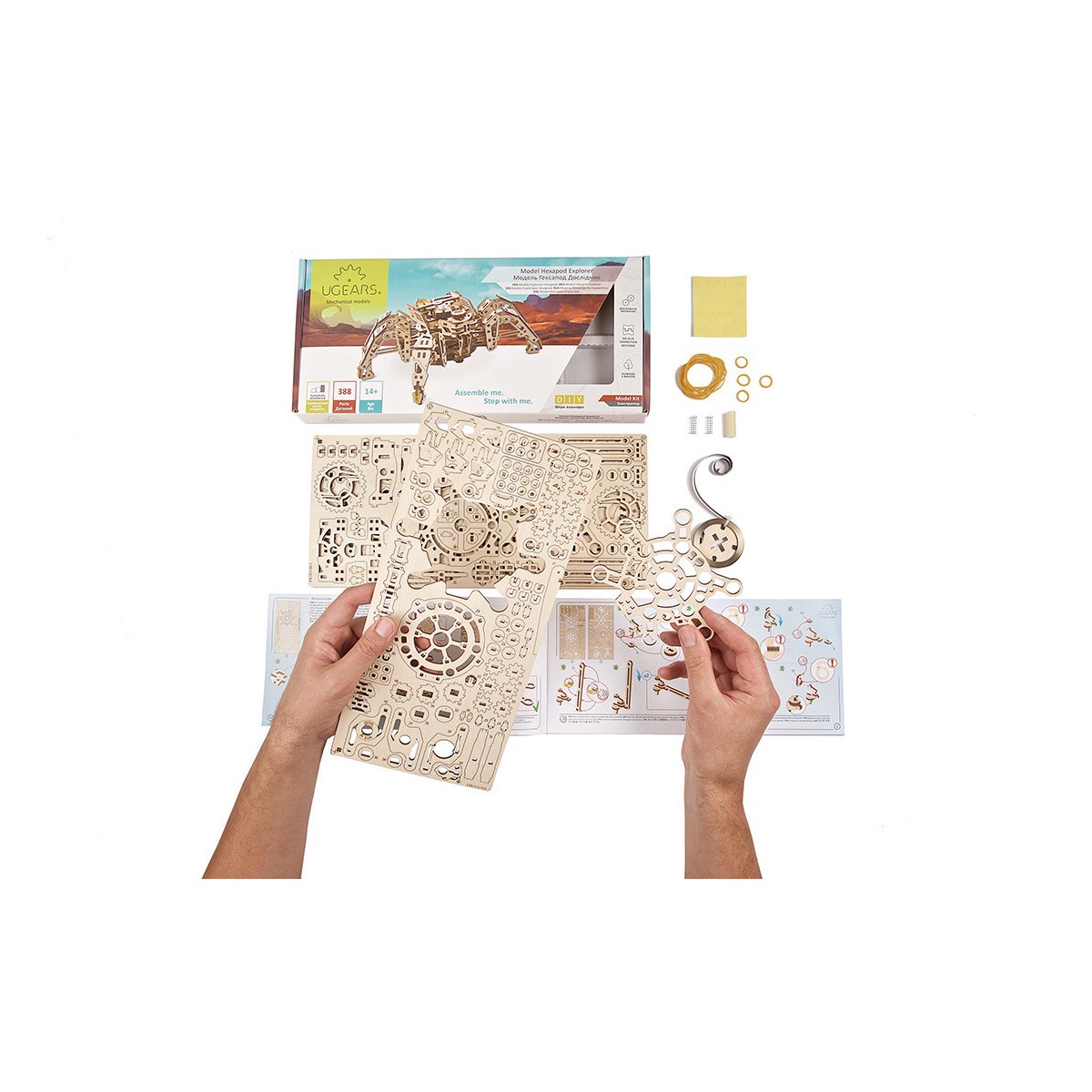 Explorer Hexapod Puzzle 3D wood UGEARS UGEARS UG-70158 - 15