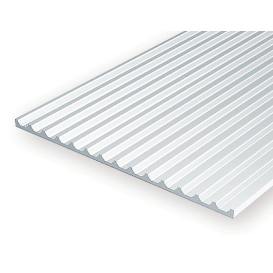 S1374542-Ribbed metal plate 1.0x1.8x150x300mm Ref: 4542 - Evergreen - S1374542