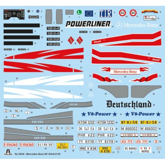 I3956-Mercedes-Benz SK 1844 LS V8 1/24 Italeri - I3956