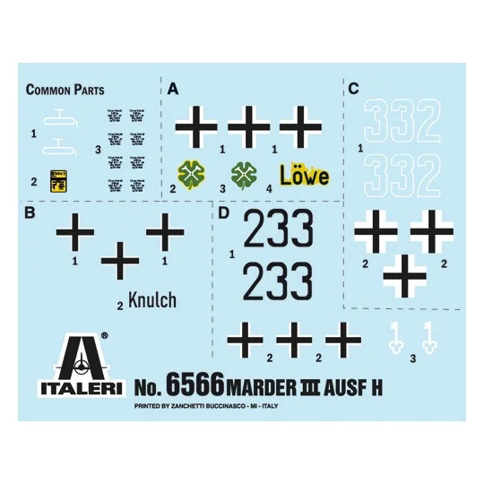 I6566-Tank Sd.Kfz.138 Marder III H 1/35 Italeri