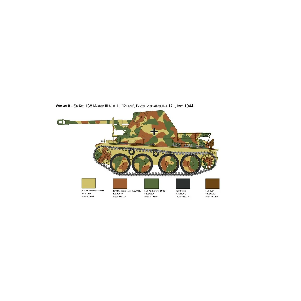 Char Sd.Kfz.138 Marder III H 1/35 Italeri Italeri I6566 - 5 Char Sd.Kfz.138 Marder III H 1/35 Italeri Italeri I6566 - 5