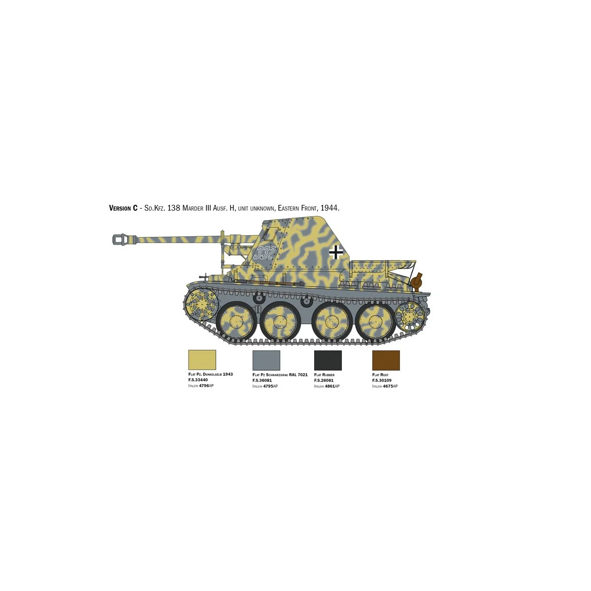 Char Sd.Kfz.138 Marder III H 1/35 Italeri Italeri I6566 - 6 Char Sd.Kfz.138 Marder III H 1/35 Italeri Italeri I6566 - 6