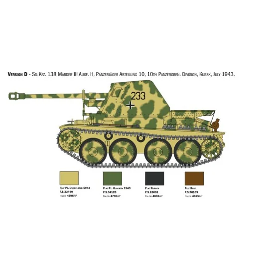 Char Sd.Kfz.138 Marder III H 1/35 Italeri Italeri I6566 - 7 I6566-Char Sd.Kfz.138 Marder III H 1/35 Italeri - I6566