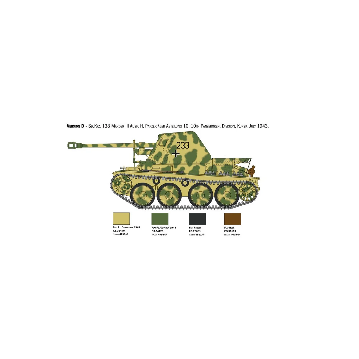Char Sd.Kfz.138 Marder III H 1/35 Italeri Italeri I6566 - 7 Char Sd.Kfz.138 Marder III H 1/35 Italeri Italeri I6566 - 7