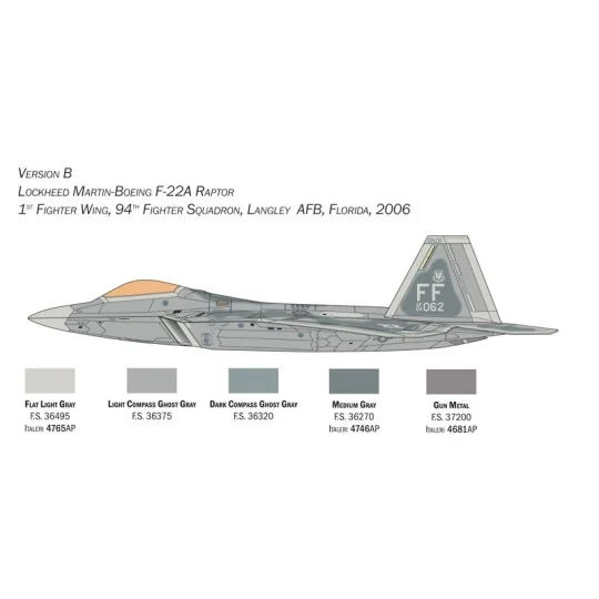 I2822-F-22A Raptor 1/48 Italeri - I2822
