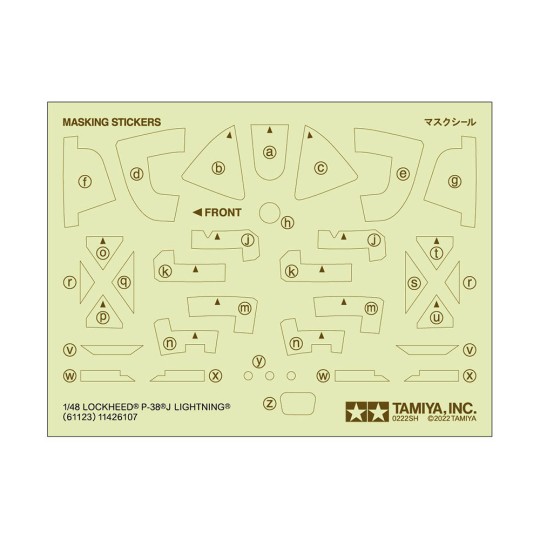 Lockheed P-38J Lightning 1/48 Tamiya aircraft Tamiya 61123 - 18 61123-Lockheed P-38J Lightning 1/48 Tamiya aircraft - 61123