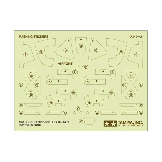 61123-Lockheed P-38J Lightning 1/48 Tamiya aircraft - 61123